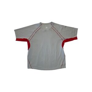 Zoot Sports Mesh Athletic Shirt Mens Medium Gray Red Triathlon Made In Canada